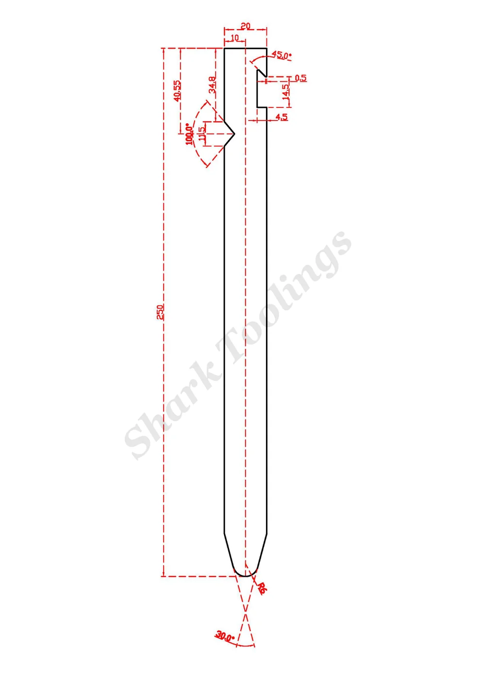 Bystronic Acute punch R6 drawing