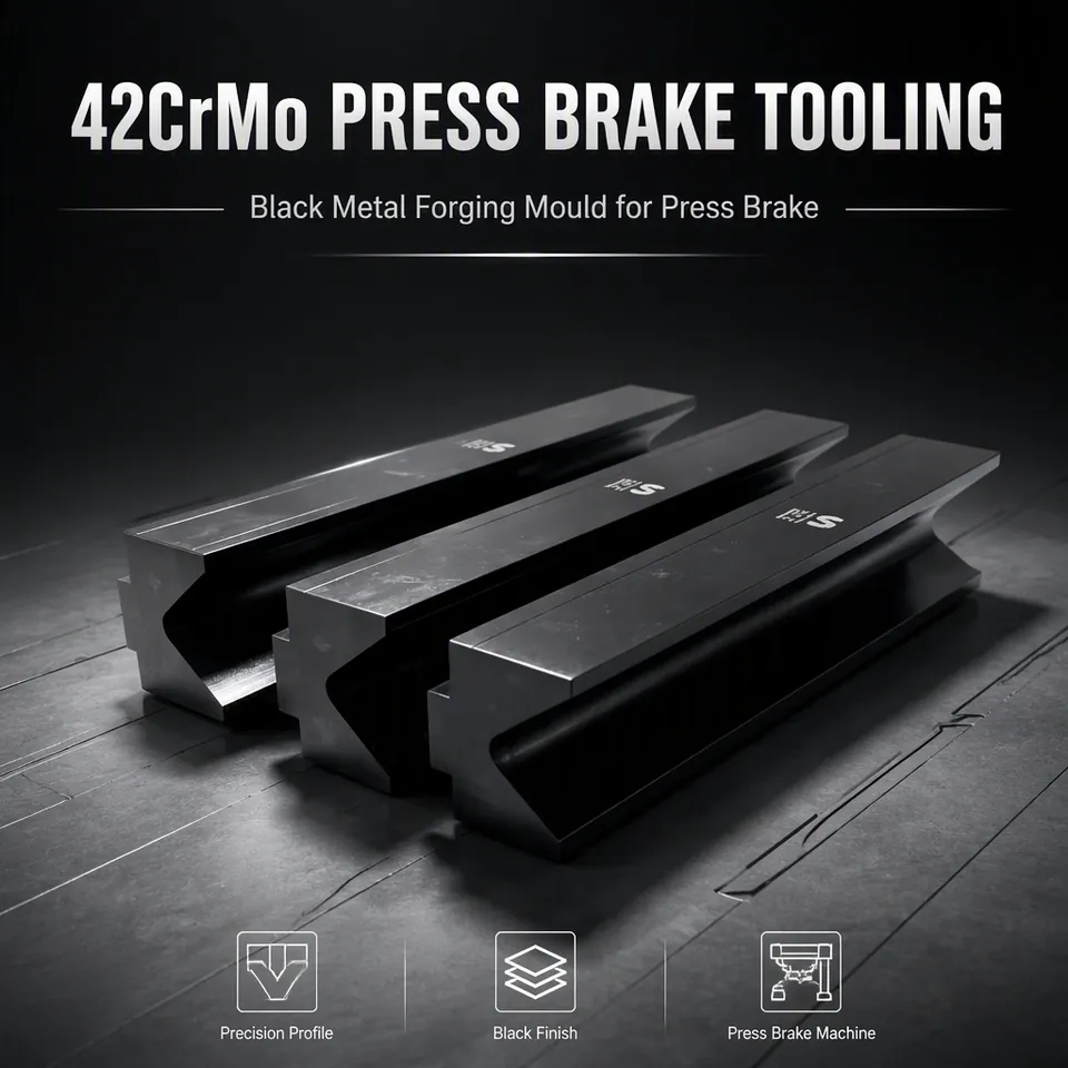 Forged press brake dies in black oxidised finish