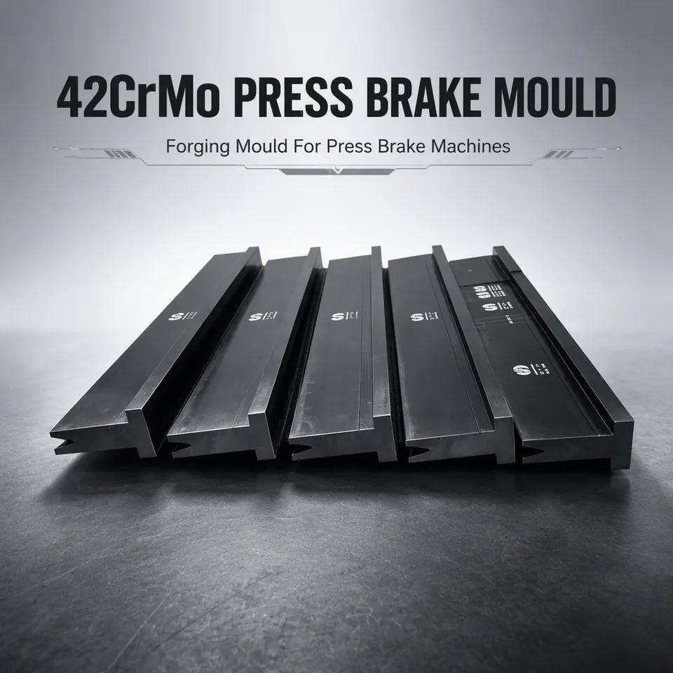 Forged press brake mould set in 42CrMo steel with tang profiles